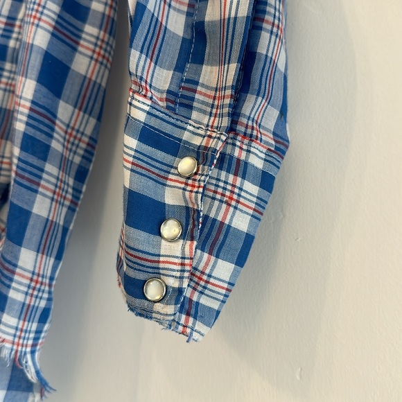 Vintage plaid western pearl snap - Picture 5 of 7